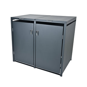 Boîte de rangement Holmberg pour 2 poubelles de 60 L/120 L/240 L, anthracite