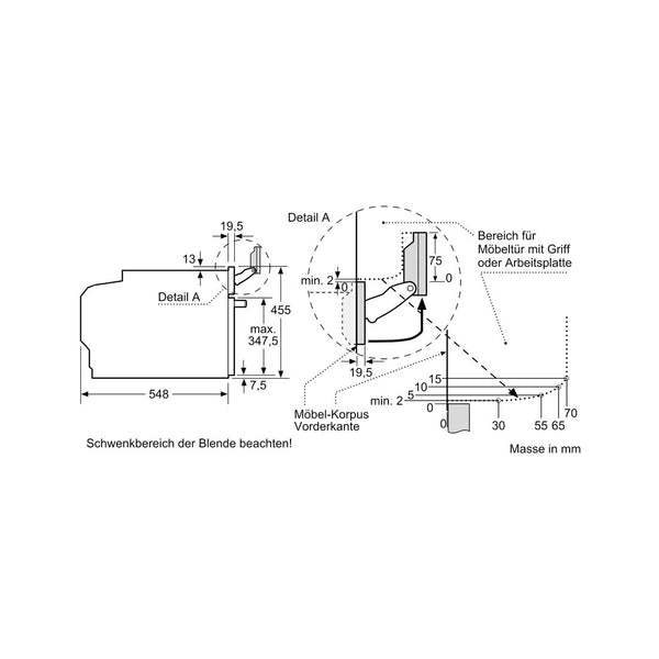Bosch CSG7361B1 Kompakt Steamer-Heizluft 230V