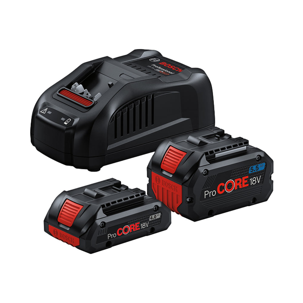 Set di avviamento Bosch ProCore18V 1x 4.0Ah+1x 5.5Ah+GAL 1880CV