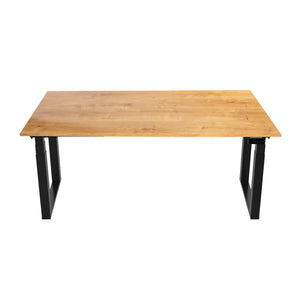 CONTINI höhenverstellbarer Bürotisch 1.8x0.8m rechteckig Eiche|Gestell ET223Q schwarz