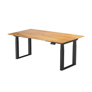 Scrivania da ufficio CONTINI regolabile in altezza 2,0x0,9m rovere / struttura ET223Q nero