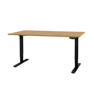 Scrivania da ufficio CONTINI regolabile in altezza 2,0x0,9m rovere / struttura ET225E nero RAL 9005