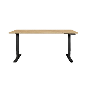 Scrivania da ufficio CONTINI regolabile in altezza 2,0x0,9m rovere / struttura ET225E nero RAL 9005