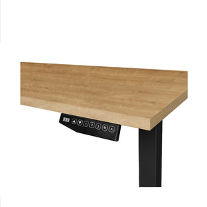 Scrivania da ufficio CONTINI regolabile in altezza 2,0x0,9m rovere / struttura ET225E nero RAL 9005