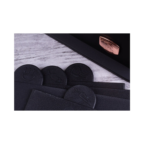 Berlinger Haus Messerset mit Ständer und Schneidebrett Black Rose Collection