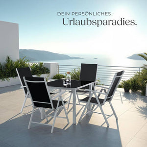 Aluminium Sitzgruppe Stabia silber