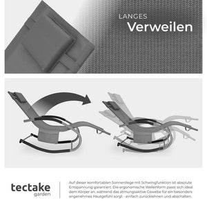 Gartenliege Taya grau 2er Set