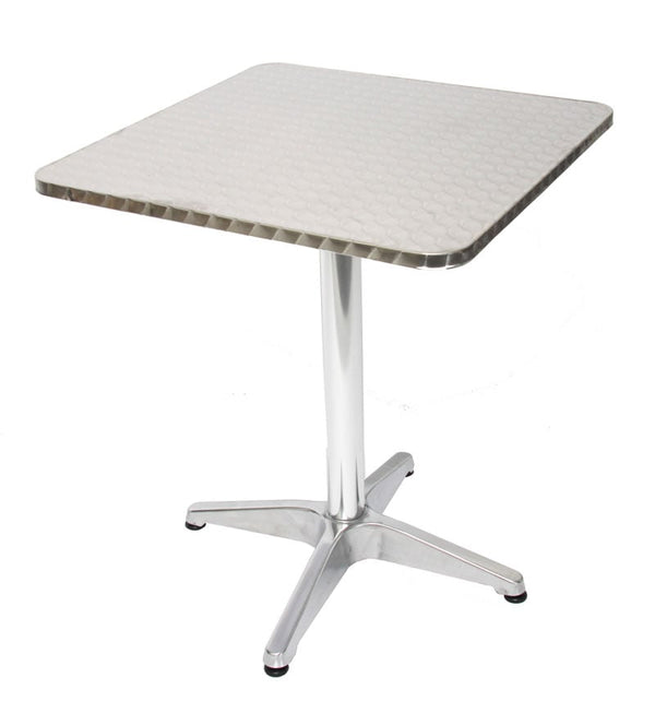 10er-Set Alu-Bistrotisch rechteckig Gartentisch Set 60cm