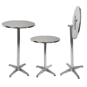 10er-Set Aluminium Stehtisch klappbar höhenverstellbar Ø60cm