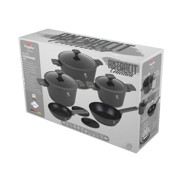 Berlinger Haus 10-teiliges Kochgeschirr-Set matt Anthracite Collection