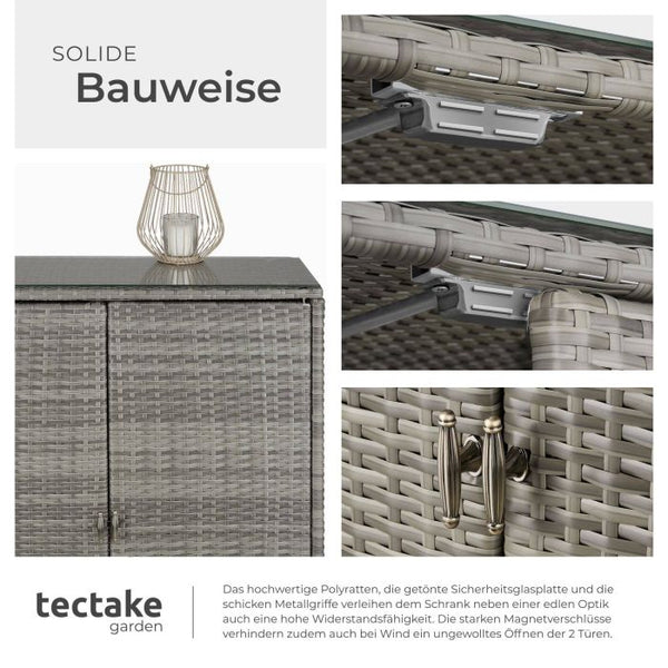Aluminium Gartenschrank Monza grau