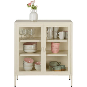 Metallvitrine Baker creme