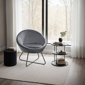 Cocktailsessel Centera Samtoptik anthrazit