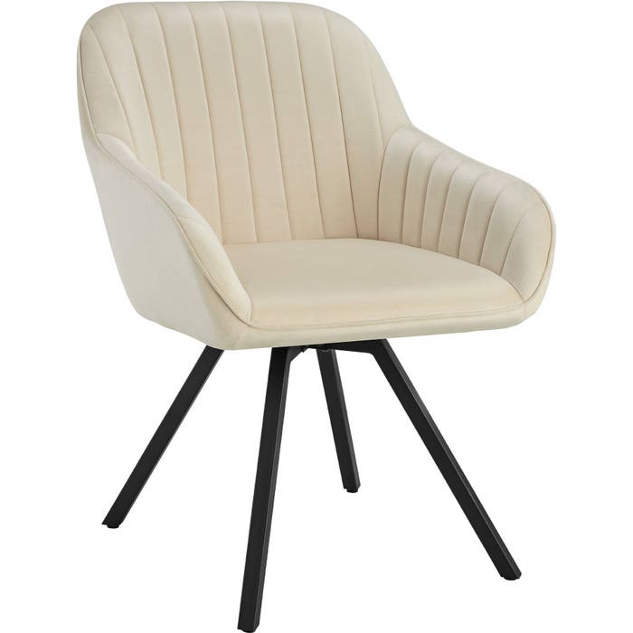 Fauteuil pivotant Snug crème, à l'unité