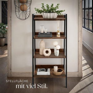 Leiterregal Chatham Industrial Holz dunkel, rustikal 57,5 x 34 x 138 cm