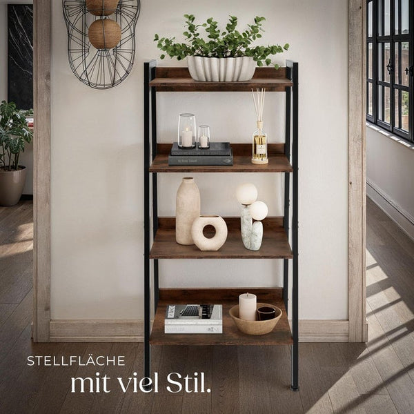 Leiterregal Chatham Industrial Holz dunkel, rustikal 57,5 x 34 x 138 cm