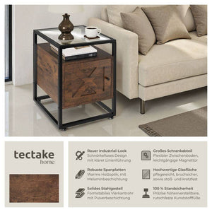 Nachttisch Kidderminster 40x43x60,5cm Industrial dunkelbraun