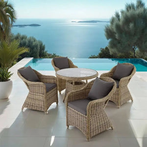 Aluminium Rattan Sitzgruppe Zürich