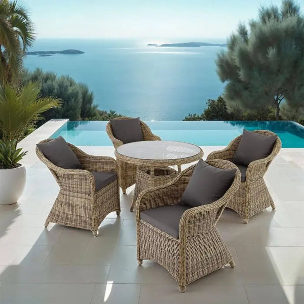 Aluminium Rattan Sitzgruppe Zürich