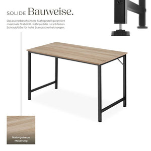 Schreibtisch Jenkins Industrial Holz hell, Eiche Sonoma 140 cm