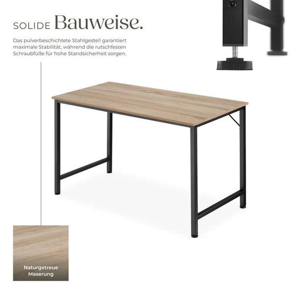 Schreibtisch Jenkins Industrial Holz hell, Eiche Sonoma 140 cm