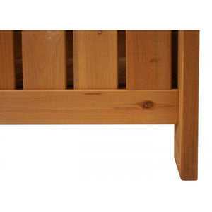 Gartenbank HWC-L68 mit Stauraum, Truhenbank Sitzbank Staufach Aufbewahrung, Outdoor Tanne Holz MVG 114cm, braun