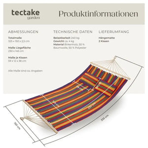 Hängematte Eden bunt gestreift