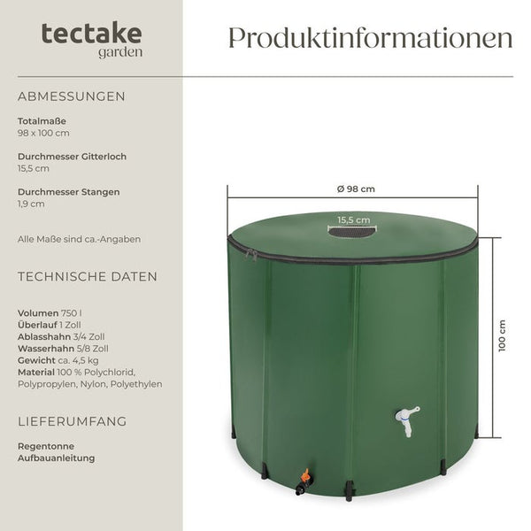 Regenwassertank 750 L