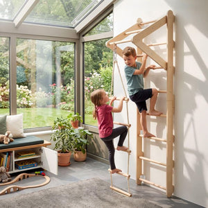 Sprossenwand Matterhorn 4in1 für Kinder Indoor braun