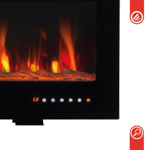 KAMINIO 3-in-1 Elektrokamin MARLON mit Heizung, 3D-Flammeneffekt - 50 Zoll