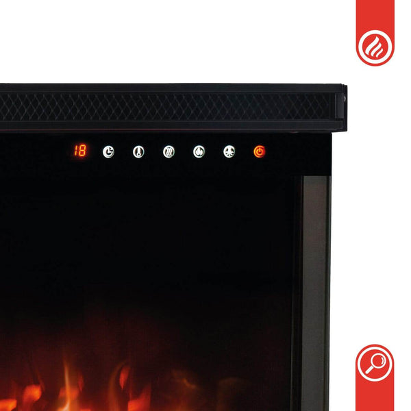 KAMINIO 3-in-1 Elektrokamin LEA - Panoramaview 50 Zoll Schwarz