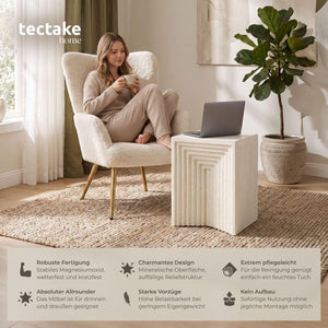 Beistelltisch Aline In- und Outdoor beige 38 x 38 x 51 cm