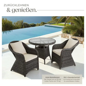 Aluminium Rattan Sitzgruppe Zürich