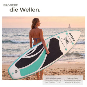 Stand-Up Paddle Board 2in1 Zenon weiss/türkis 320 cm ohne Kamerahalterung