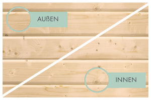 Seitenwand für Leimholz Doppelcarport naturbelassen