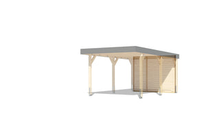 Rückwand für Leimholz Einzelcarport naturbelassen