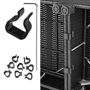 Aluminium Rattan Lounge schwarz