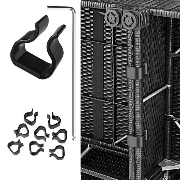 Aluminium Rattan Lounge schwarz