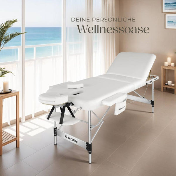 3 Zonen Massageliege Phuket weiss