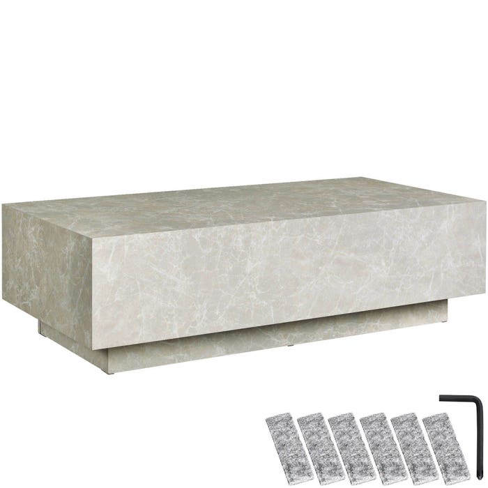 Couchtisch Lasley Travertin Optik 120 x 60 x 35 cm