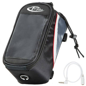 Fahrradtasche mit Rahmen-Befestigung für Smartphones schwarz/grau/rot 20,5 x 10 x 10,5 cm