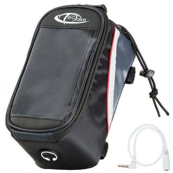 Fahrradtasche mit Rahmen-Befestigung für Smartphones schwarz/grau/rot 20,5 x 10 x 10,5 cm