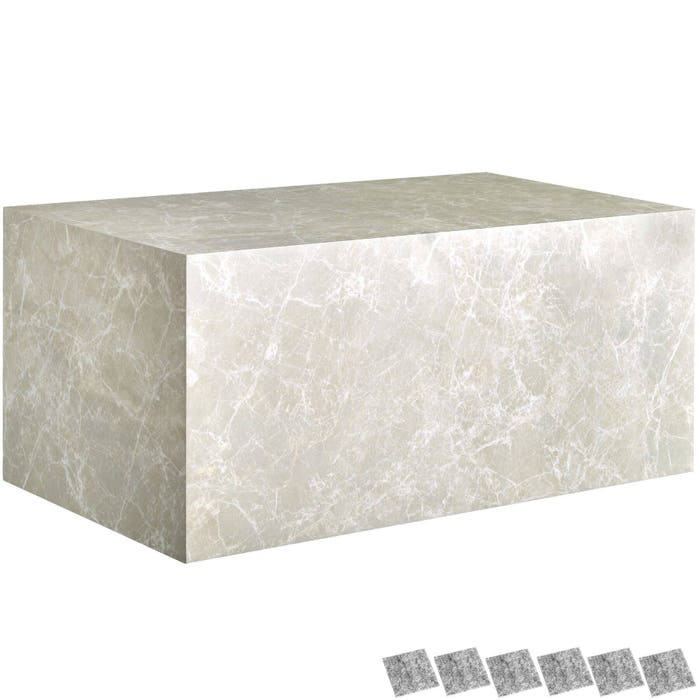 Couchtisch Lasley Travertin Optik 90 x 50 x 40 cm