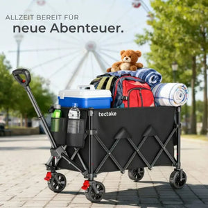 Bollerwagen RollRider faltbar mit Teleskopgriff 150 L schwarz