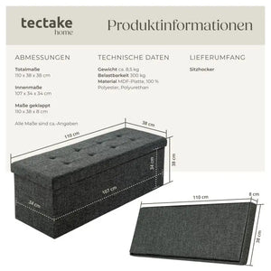 Sitzhocker mit Stauraum