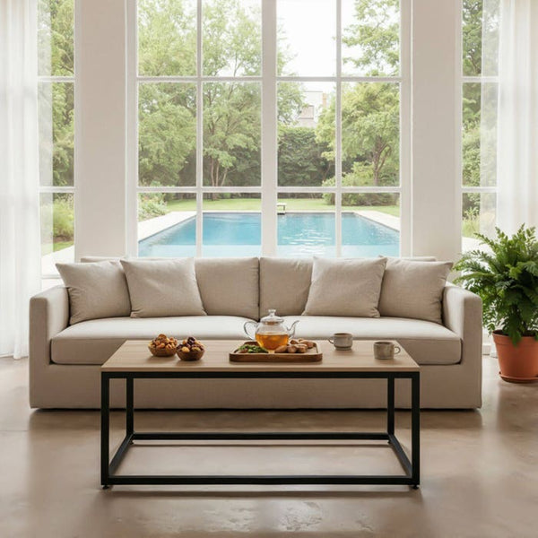Couchtisch Lynch Industrial Holz hell, Eiche Sonoma
