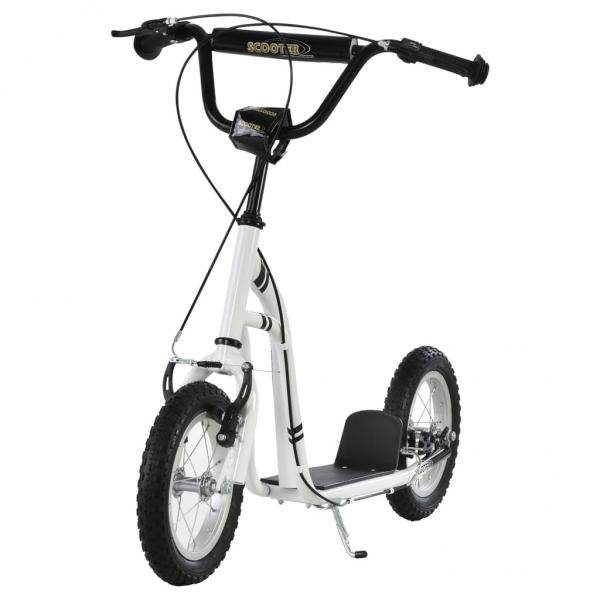 Tretroller Scooter Cityroller verstellbar Aluminium Weiss