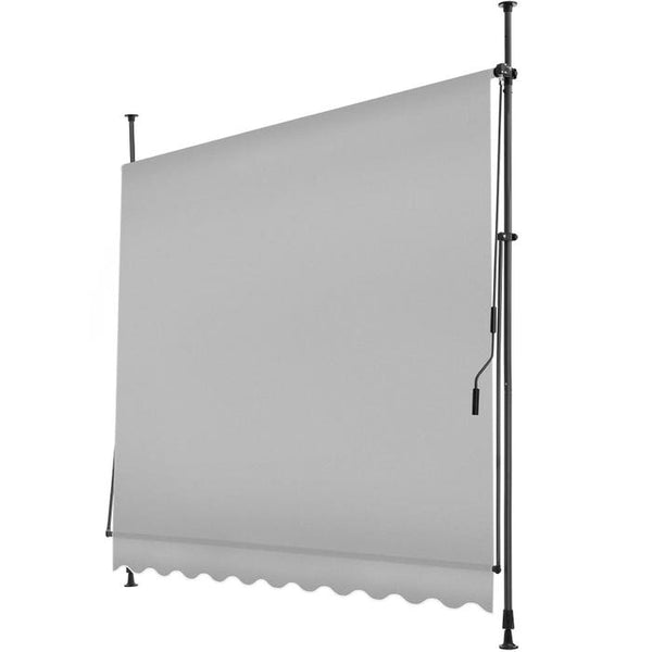 Klemmmarkise hellgrau 250 x 180 cm