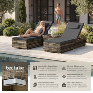 Rattan-Doppelliege Carbonera natur