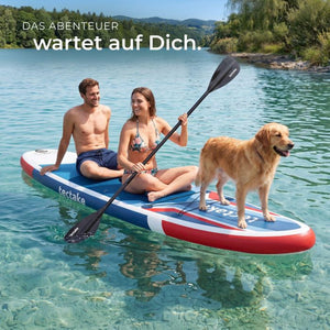 Stand-Up Paddle Board 2in1 Poseidon rot/blau 320 cm ohne Kamerahalterung